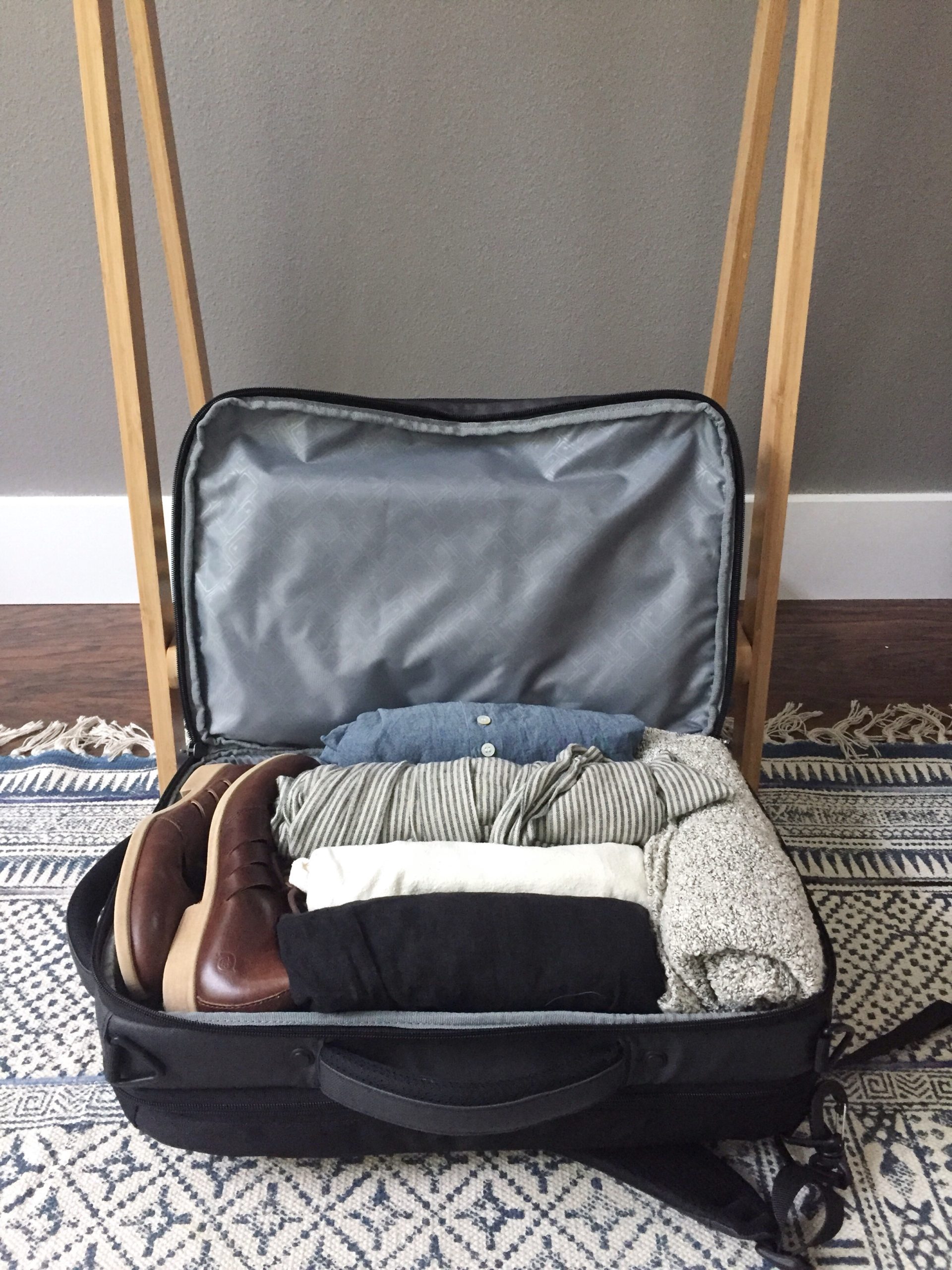 How I packed tops in my carry on luggage