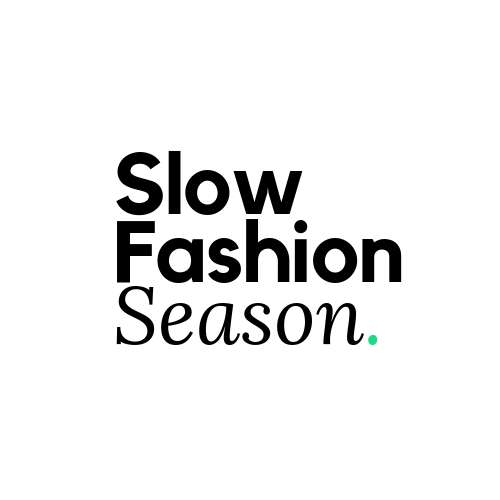 A white square with he text "Slow Fashion Season." which is the second sustainability initiative.
